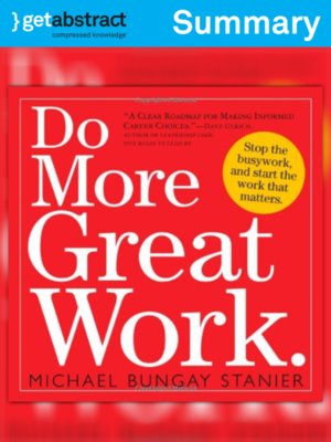cover image of Do More Great Work (Summary)